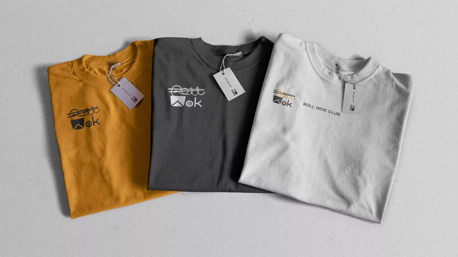 Разработка логотипа суши-бара «Roll Wok Club» в Княгинино